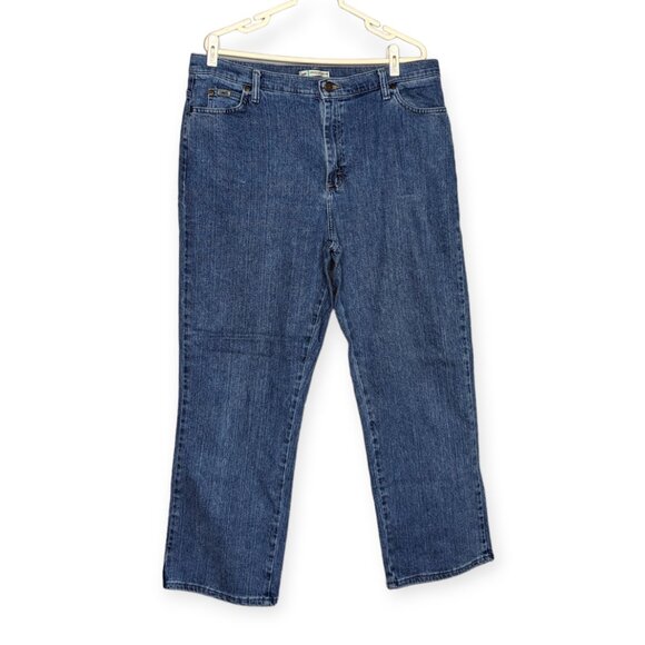Lee Relaxed Fit Straight Leg at the Waist High Rise Denim Jeans Size 18 Medium - Picture 1 of 14